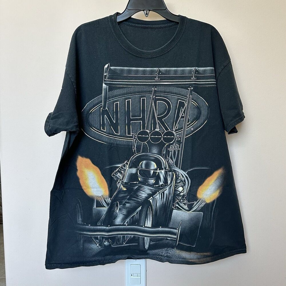 NRHA Graphic T Shirt Men’s 2X Short Sleeve Car Drag Raging Black Unisex Gorpcore